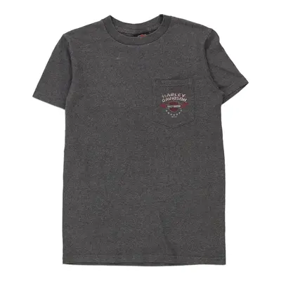 Orlando Florida Harley Davidson Graphic T-Shirt - Small Grey Cotton