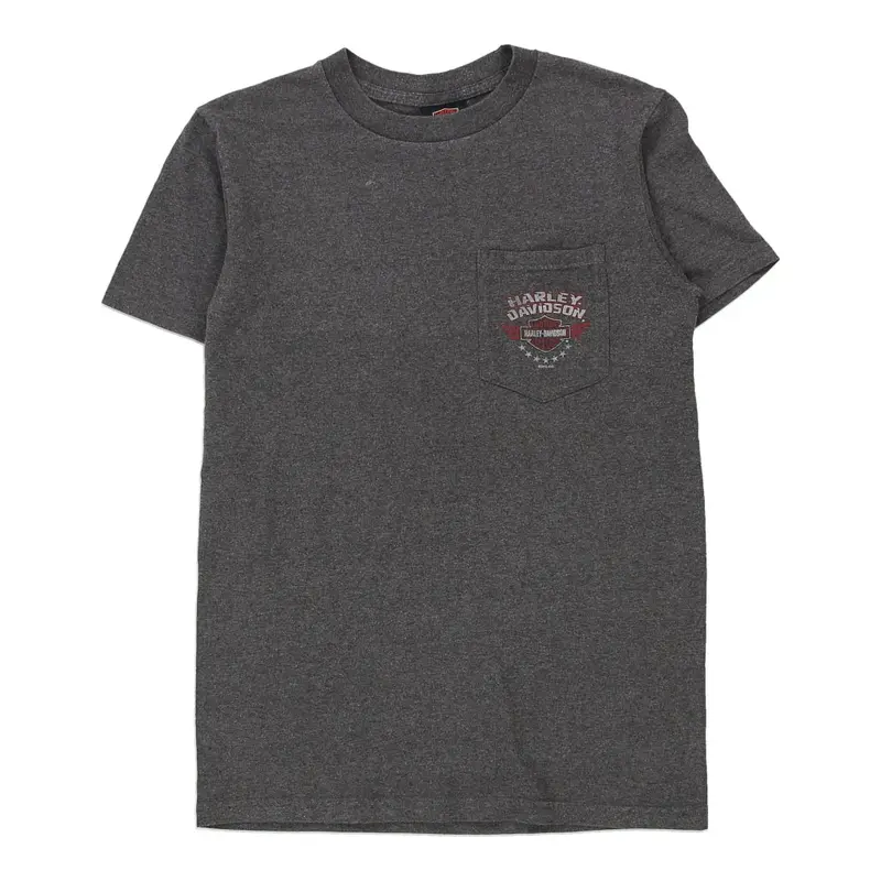 Orlando Florida Harley Davidson Graphic T-Shirt - Small Grey Cotton
