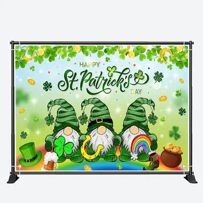 Three Gnomes Rainbow Bokeh St Patricks Day Backdrop - Aperturee