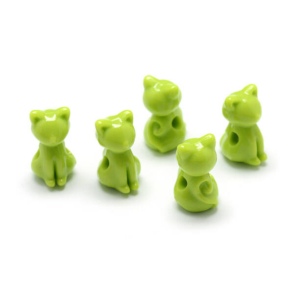 Opaque Acrylic Kitten Beads