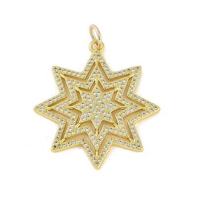 Brass Micro Pave Cubic Zirconia Pendants