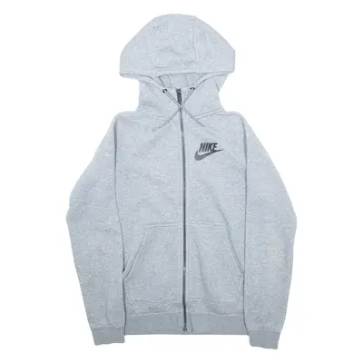 NIKE Mens Grey Hoodie Full Zip XS