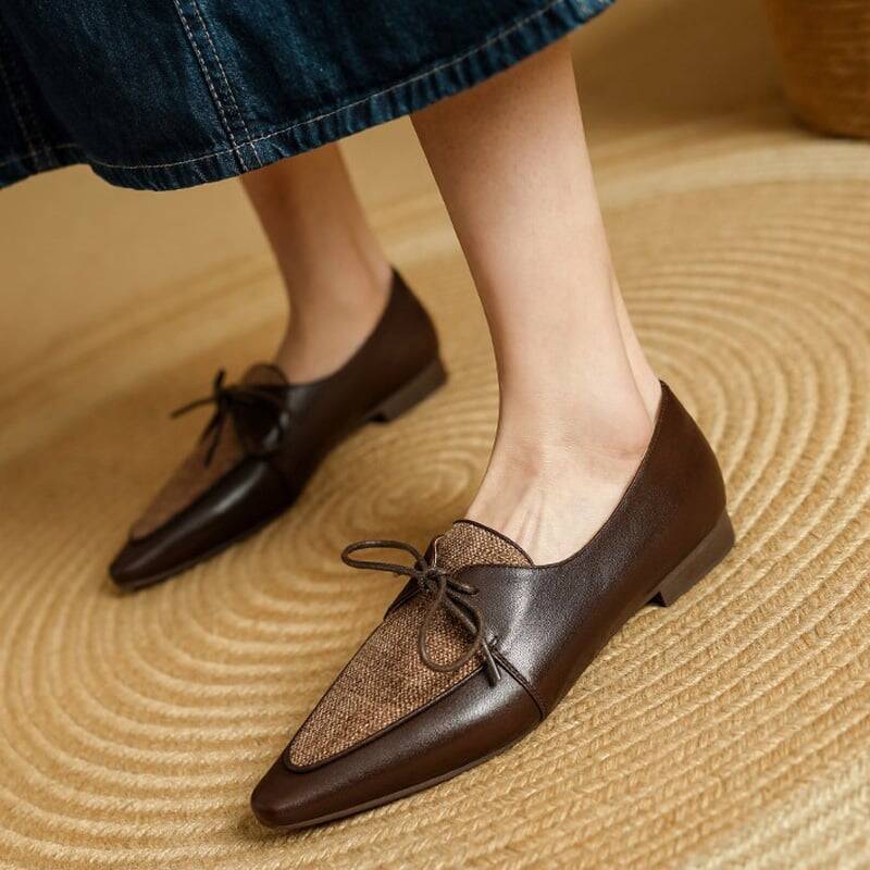 CHIKO Barratt Pointy Toe Block Heels Oxfords Shoes
