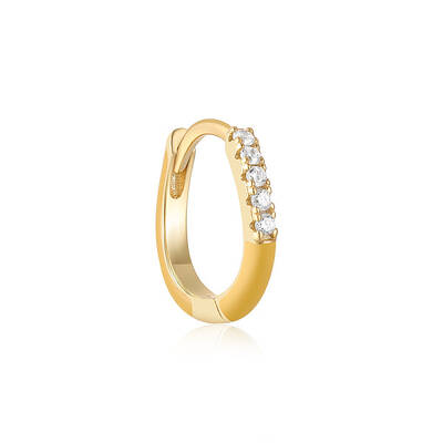 925 Sterling Silver Star Hoop Earrings