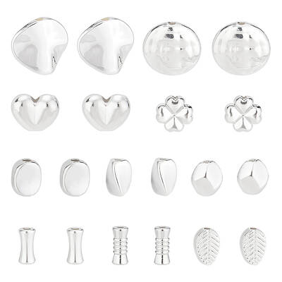 100Pcs 10 Styles Alloy Bead