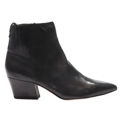 SARTO Ankle Boots Black Leather Womens UK 5.5