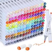 Colored Brush Acrylic Drawing Markers, 30/60/80/168pcs Dual Tip Markers Pens, Sketch Art Marker for Coloring, Portrait Illust...