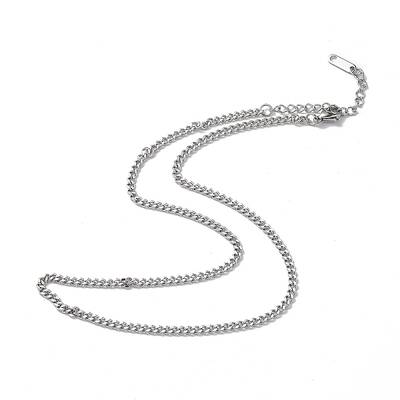 Non-Tarnish 304 Stainless Steel Curb Chain Necklace for Men Women