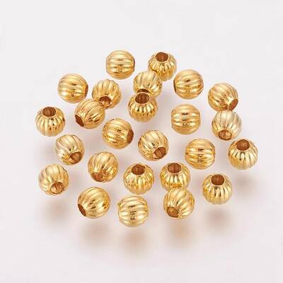 Iron Corrugated Beads