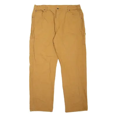 DICKIES Carpenter Workwear Mens Jeans Beige Relaxed Straight W40 L32