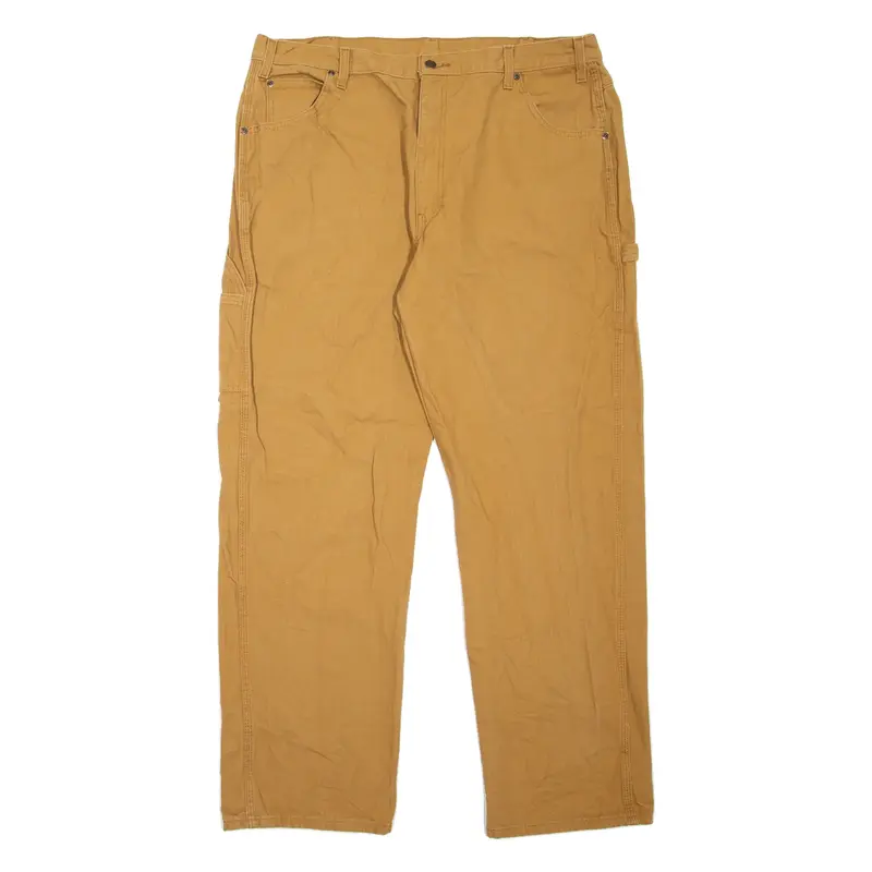 DICKIES Carpenter Workwear Mens Jeans Beige Relaxed Straight W40 L32