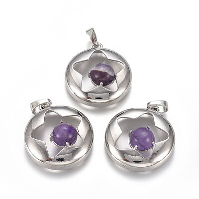 Natural Amethyst Pendants