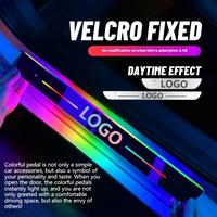 Universal LED Car Door Sill Protector - Scratch-Resistant, Adjustable Multi-Color Lights, Easy Wireless Installation, Compati...