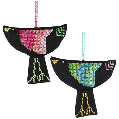 Sulafa Bird of Flight Ornament - Set of 2