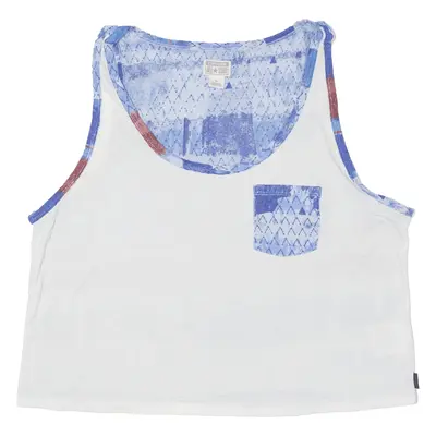 CONVERSE Cropped Vest White Sleeveless Womens M