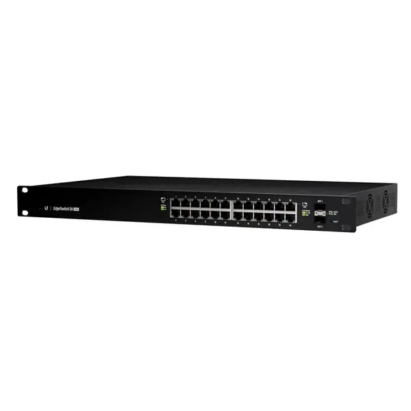 ES-24-500W Ubiquiti EdgeSwitch 24 x RJ-45 Ports PoE+ 1000Base-T + 2 x SFP Ports Layer 3 Managed Gigabit Ethernet Network Swit...