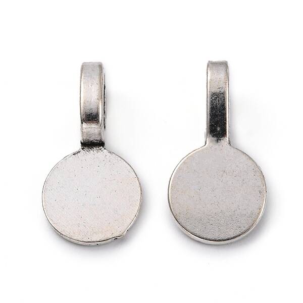 Tibetan Style Alloy Glue On Flat Pad Pendant Bails