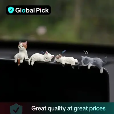 Car Dashboard Decoration, 4 Counts Car Interior Ornament, Car Dashboard Miniature Figurines, Car Interior Accessories, Car De...