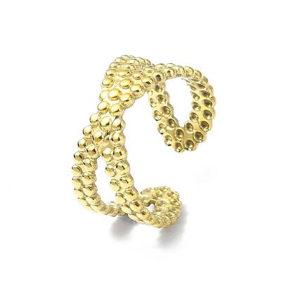 Ion Plating(IP) 304 Stainless Steel Open Cuff Ring