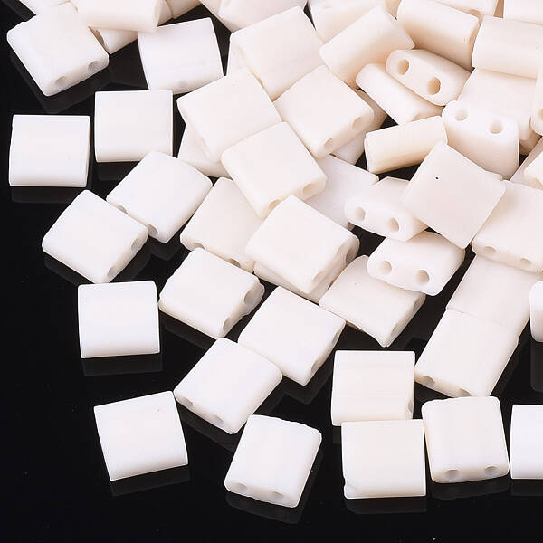 2-Hole Opaque Glass Seed Beads