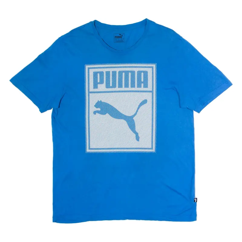 PUMA Mens T-Shirt Blue Crew Neck M