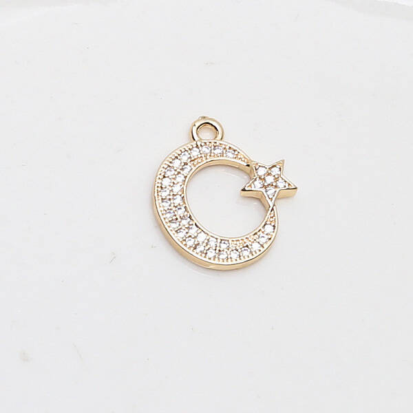 Brass Micro Pave Cubic Zirconia Pendants