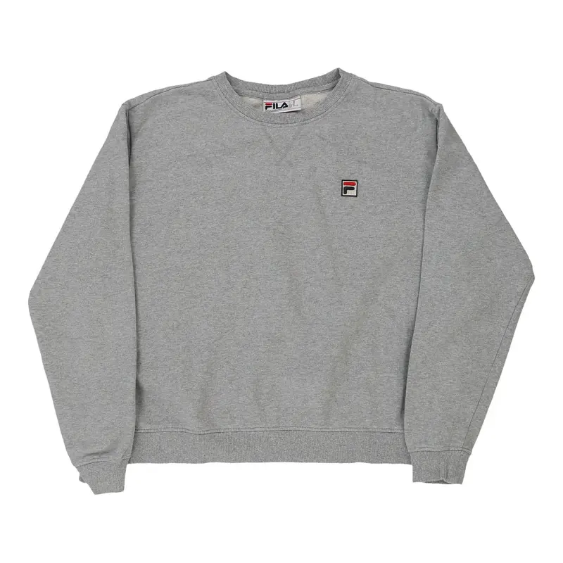 Fila Sweatshirt - XL Grey Cotton Blend