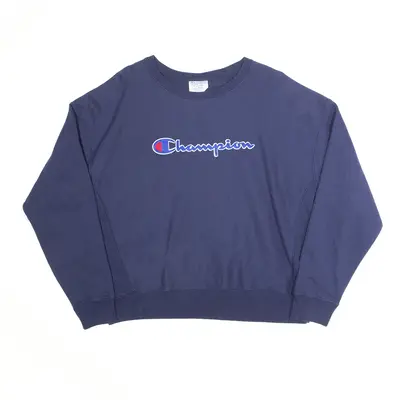 CHAMPION Reverse Weave Navy Blue Sweatshirt Womens XL