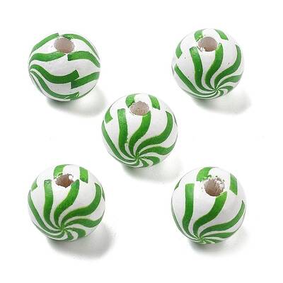 Printed Schima Wood European Beads