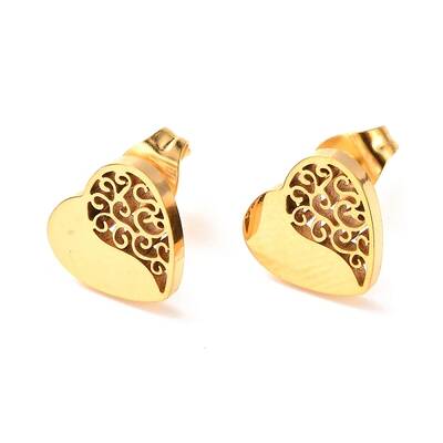 Ion Plating(IP) 304 Stainless Steel Stud Earrings