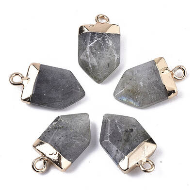 Natural Labradorite Pointed Pendants