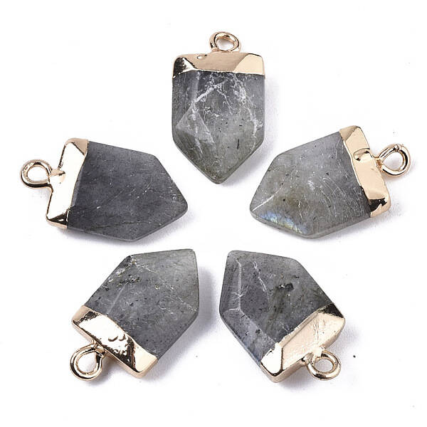 Natural Labradorite Pointed Pendants