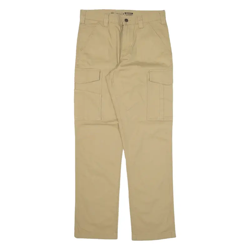 CARHARTT IRR Cargo Workwear Mens Trousers Beige Relaxed Straight W31 L32