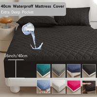 Waterproof Mattress Cover, 3 Counts/set Including 2 Counts Pillowcase, Soft Comfortable Breathable Mattress Protector, Beddin...