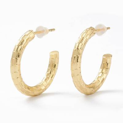 Brass Half Hoop Earrings
