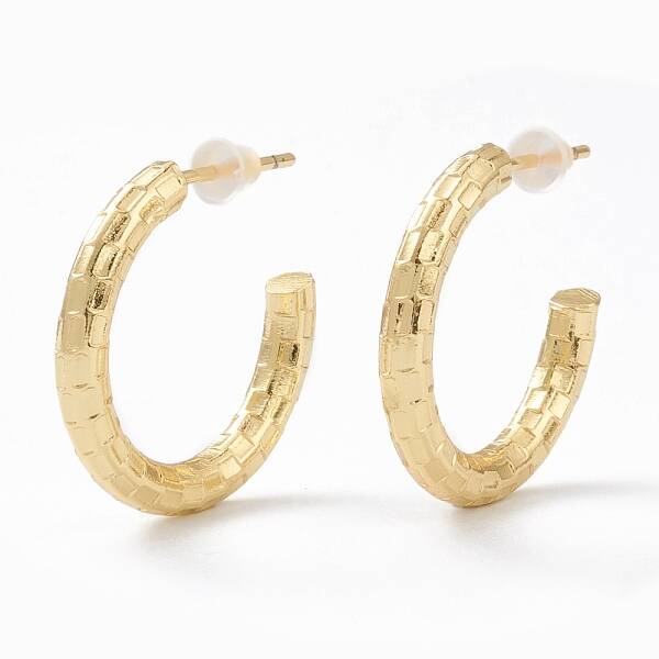 Brass Half Hoop Earrings