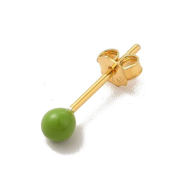 Enamel Round Ball Stud Earrings
