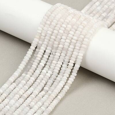 Natural White Jade Beads Strands