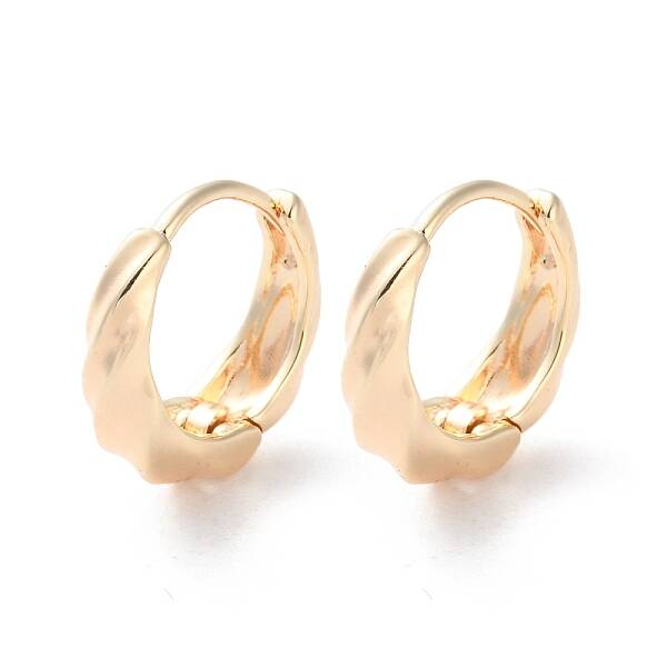 Rack Plating Twist Brass Hoop Earrings