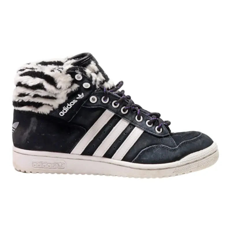 ADIDAS High Top Trainers Black Suede Womens UK 5