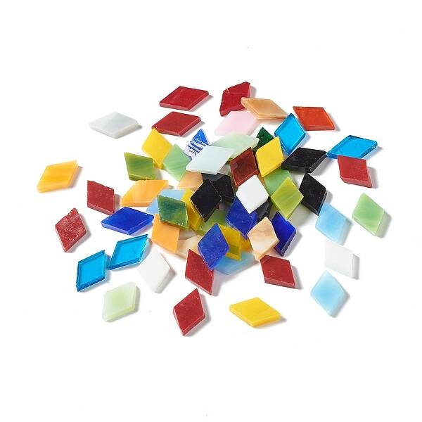 Rhombus Mosaic Tiles Glass Cabochons
