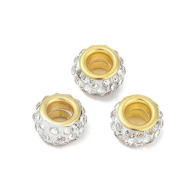 Alloy Rhinestone Clay Pave Beads