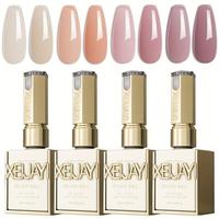 4 Color Gel Nail Polish Set, 4pcs/set Soaking UV LED Nail Gel, Long Lasting Nail Art Gel, Nail Art & Nail Polish for Home Sal...