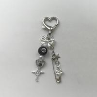 Cute Bow & Heart & Key Design Phone Chain, Fashionable Phone Lanyard, Portable Phone Strap for Women & Girls, Mobile Phone Ac...