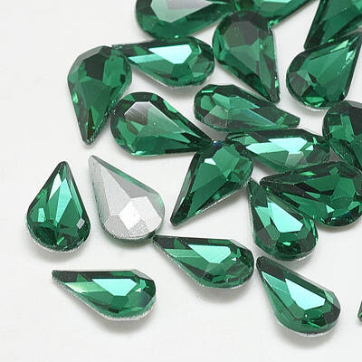 Pointed Back Glass Rhinestone Cabochons