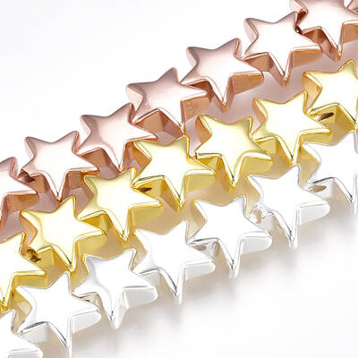 Electroplate Non-magnetic Synthetic Hematite Beads Strands