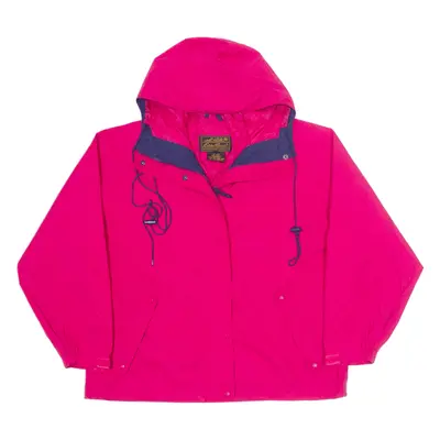 EDDIE BAUER Petite Gore-Tex Rain Jacket Pink Nylon 90s Womens M