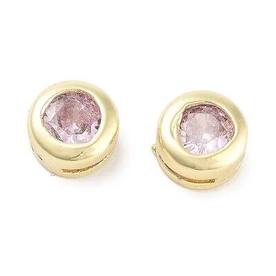 Brass with Single Cubic Zirconia Slide Charms