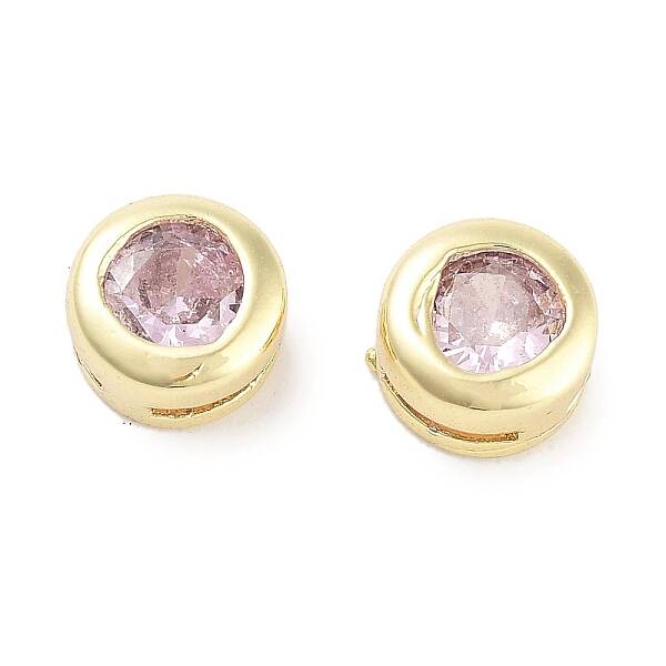 Brass with Single Cubic Zirconia Slide Charms