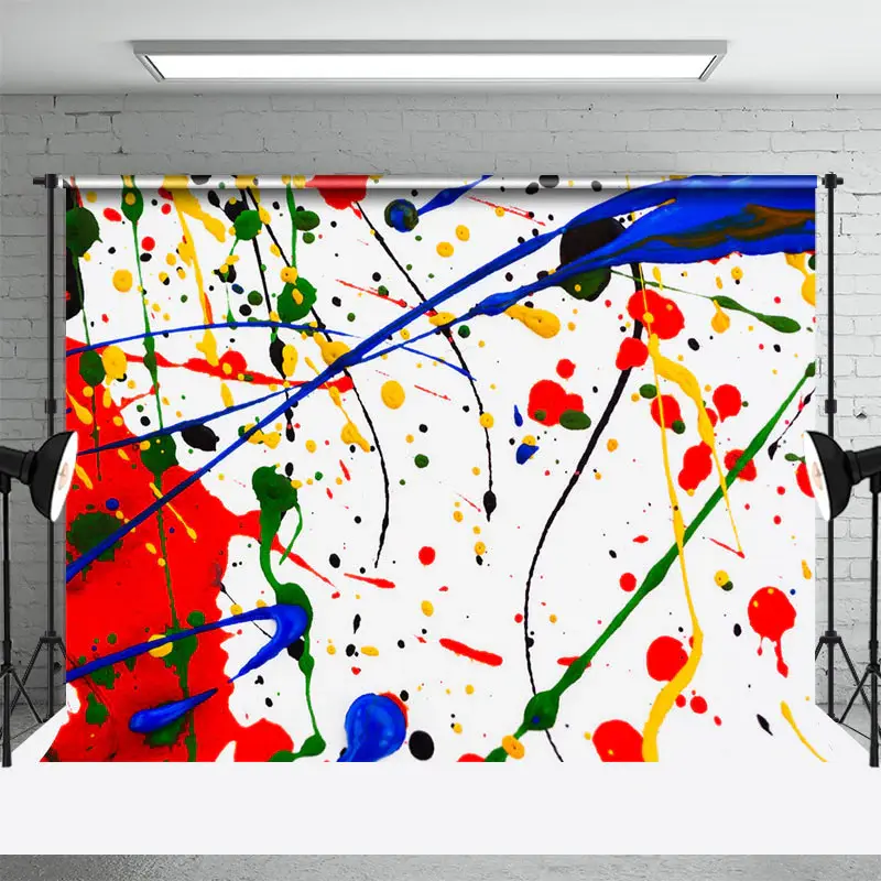 Colorful Splash Ink Graffiti Wall Photo Backdrop - Aperturee